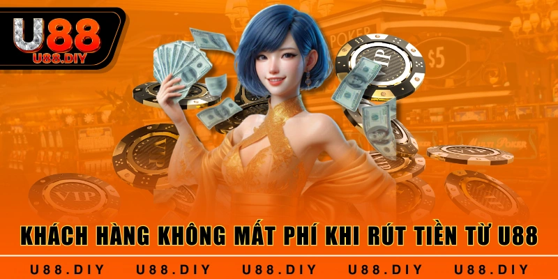 Khách hàng không mất phí khi rút tiền từ U88